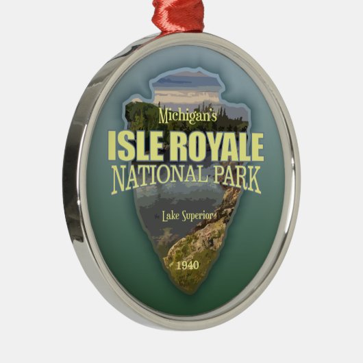 Isle Royale (pijlpunt) Metalen Ornament (Rechts)