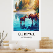 Isle Royale Reisposter Nationaal Park Kunst Poster (Keuken)