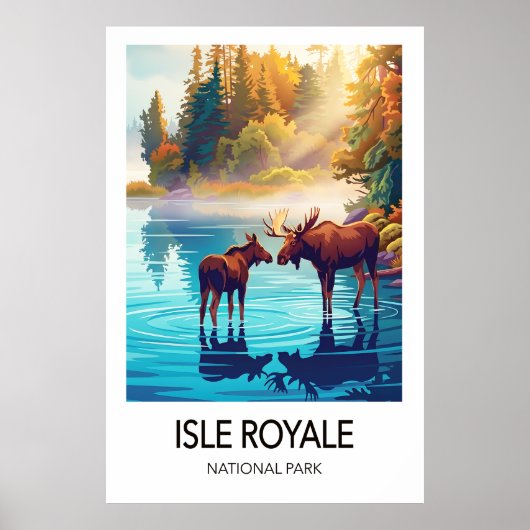 Isle Royale Travel Poster National Park Art (Voorkant)