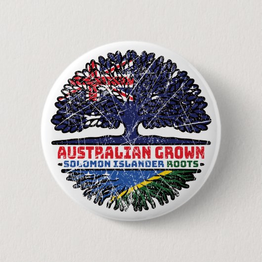 Isler der Salomonseilanden Australische vlag Ronde Button 5,7 Cm (Voorkant)