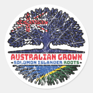 Isler der Salomonseilanden Australische vlag Ronde Sticker