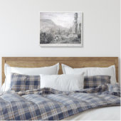 Islers & Monumenten van Paaseiland, 1786 Canvas Afdruk (Insitu (Slaapkamer))
