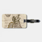 Isles Britanniques - 1700 Nicolas Fils Sanson Map Bagagelabel (Achterkant horizontaal)