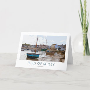 Isles of Scilly Railway Poster Bedankkaart