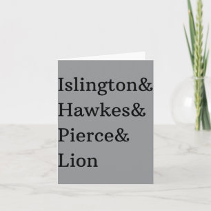 Islington Hawkes Pierce Leeuw Kaart