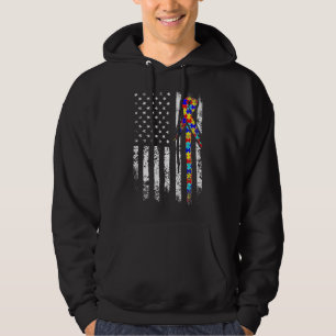 Ism Awareness American Flag Distance 2 Hoodie