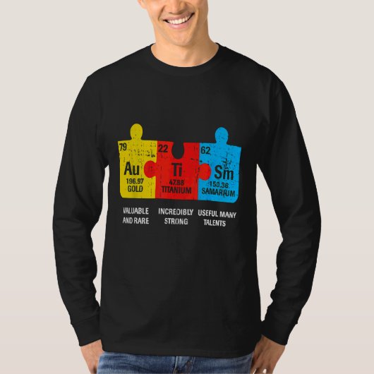 Ism Elements Periodic Table Awareness Asse Mannen  T-shirt (Voorkant)