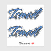 Ismail Name blue Aufkleber Sticker Stickerset (Vel)