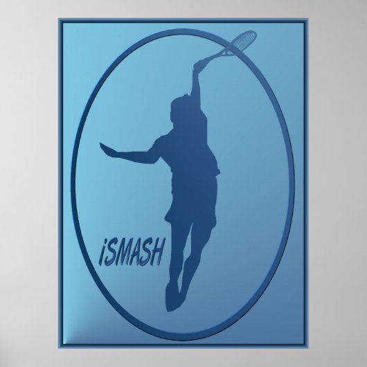 iSMASH Tennis omlijst Poster (Voorkant)