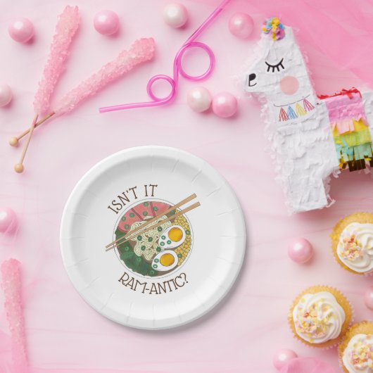 Isn't It Ram-antic Japans Eten Ramen Noedels Papieren Bordje (Feest)