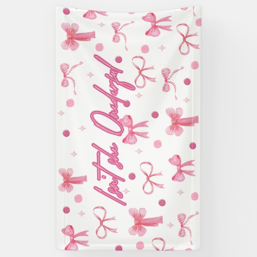 Isn't She Onderful First Birthday Banner (Verticaal)