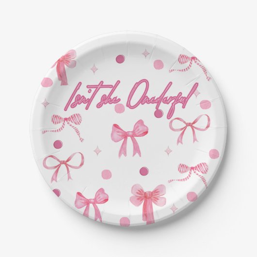 Isn't she Onederful party paper plates Papieren Bordje (Voorkant)