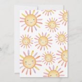 Isn't She Onederful Sun Girl 1st Birthday Kaart (Achterkant)