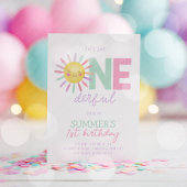 Isn't She Onederful Sun Girls 1st Birthday Kaart