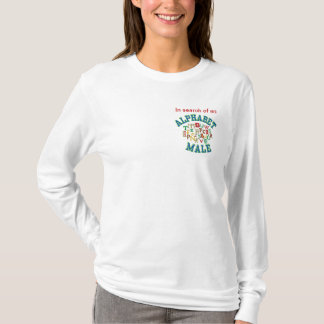 ISO geborduurd-look T-shirt met lang sleeve