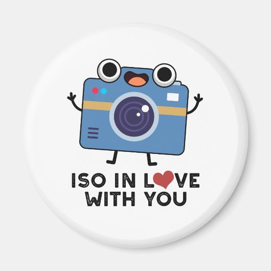 ISO in liefde met je grappige camerapunt Magneet (Voorkant)