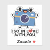 ISO in liefde met je grappige camerapunt Sticker (Vel)