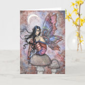 Isobel de Introvert Fairy Fantasy Art Kaart (Gele Bloem)