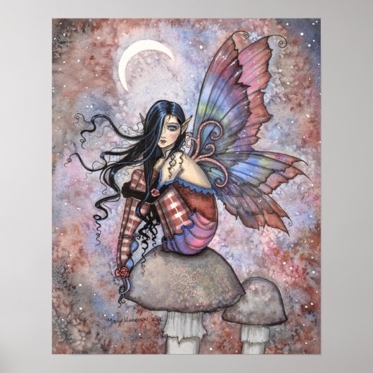 Isobel de Introvert Fairy Fantasy Art Print (Voorkant)