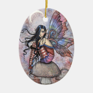 Isobel de introverte fee fantasie kunst keramisch ornament