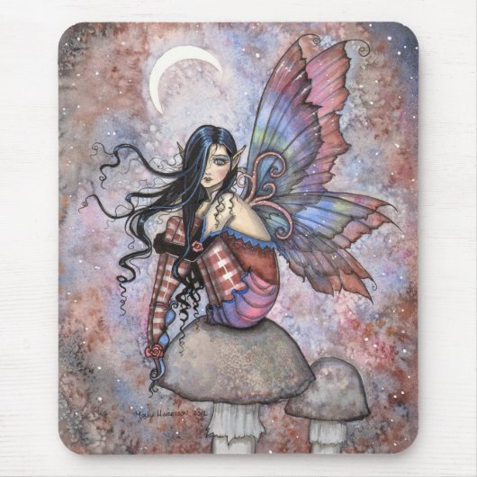 Isobel the Introvert Fairy Fantasy Art Mousepad Muismat (Voorkant)