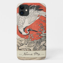 Isoda Koryusai Crane Waves en stijgende zon Case-Mate iPhone Case