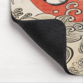 Isoda Koryusai Crane Waves en stijgende zon Muismat (Hoek)