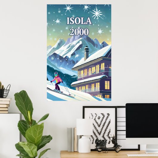 Isola 2000: Alpin op Cimes Poster (Thuiskantoor)