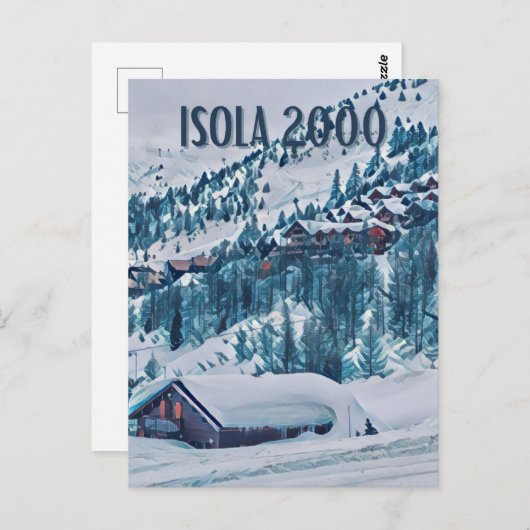 Isola 2000 Skigebied Briefkaart (Voorkant / Achterkant)