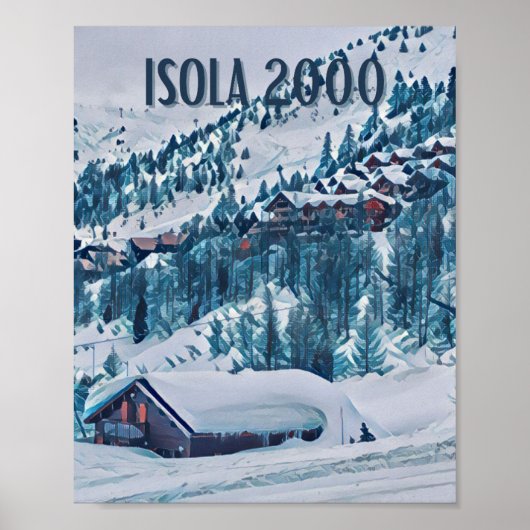 Isola 2000 Skigebied Poster (Voorkant)