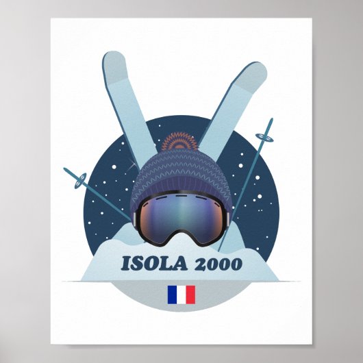 Isola 2000-skischijf poster (Voorkant)