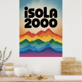 Isola 2000 Vintage Retro Skigebied Poster (Keuken)