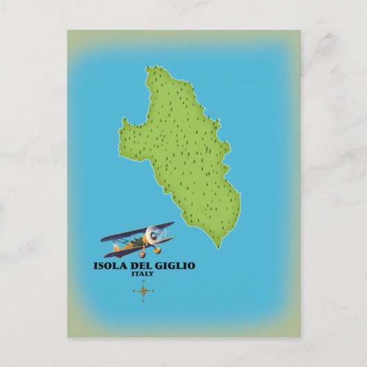 Isola del Giglio Italië kaart (Voorkant)
