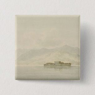 Isola Madre, Lago Maggiore, c.1781 (m/c over de gr Vierkante Button 5,1 Cm