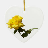 Isolate gele roos keramisch ornament (Voorkant)