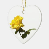 Isolate gele roos keramisch ornament (Links)