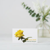 Isolate Yellow rose - sjabloon Visitekaartje (Staand voorkant)