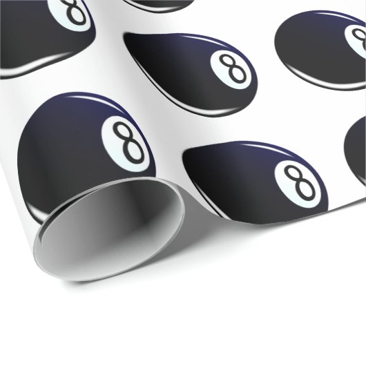 Isolated Eight Ball Cadeaupapier (Rol Hoek)