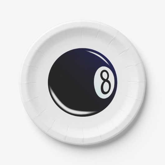 Isolated Eight Ball Papieren Bordje (Voorkant)