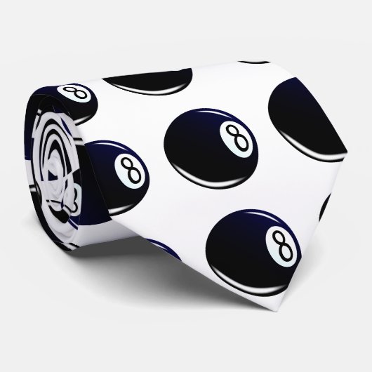 Isolated Eight Ball Stropdas (Opgerold)