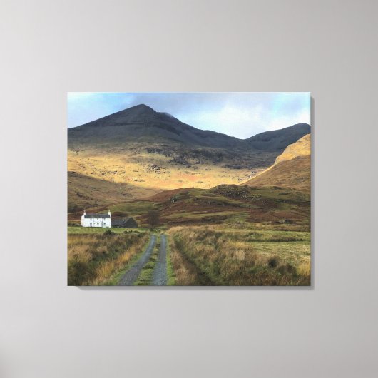 Isolated Farmhouse op het eiland Mull, Schotland Canvas Afdruk (Voorkant)