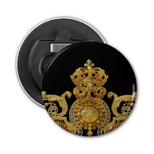 Isolated Golden gate of Versailles castle - Frankr Button Flesopener