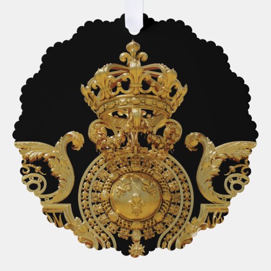 Isolated Golden gate of Versailles castle - Frankr Ornament Kaart (Voorkant)