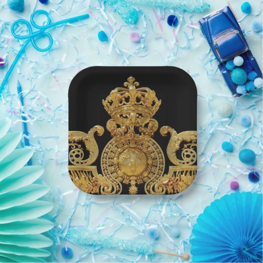 Isolated Golden gate of Versailles castle - Frankr Papieren Bordje (Feest)