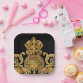 Isolated Golden gate of Versailles castle - Frankr Papieren Bordje (Feest)