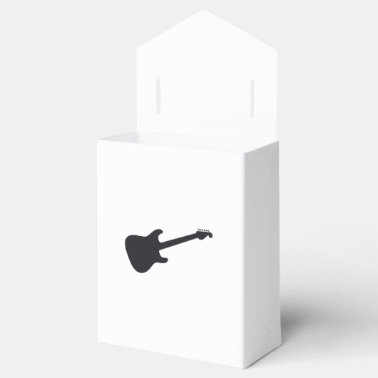 Isolated Guitar SIlhouette Bedankdoosjes (Geopend)