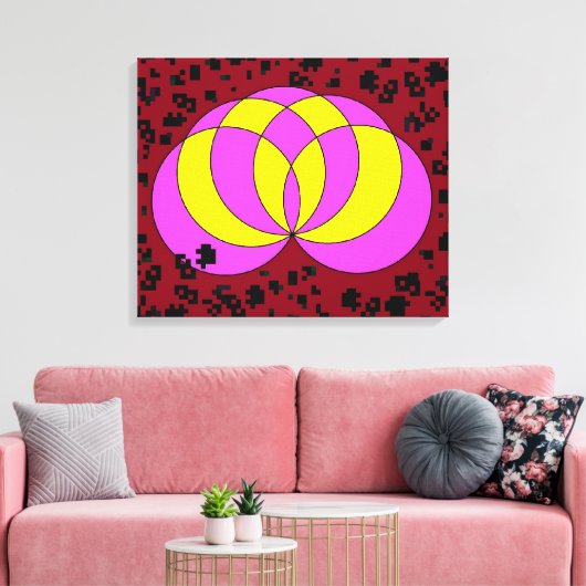 Isolated Spiralina Field Canvas Afdruk (Insitu (Woonkamer))