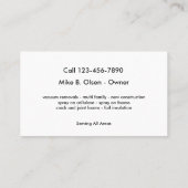 Isolatie-Visitekaartjes Visitekaartje (Achterkant)