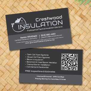 Isolatiecontractor voor spuitschuim Professionele Visitekaartje