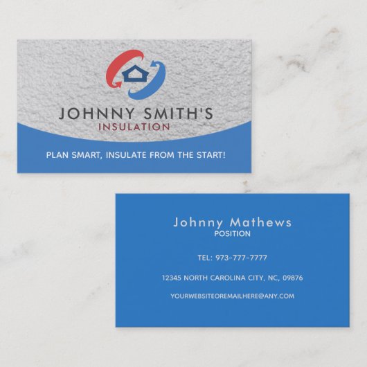 Isolatieslogans Visitekaartjes (Voorkant / Achterkant)